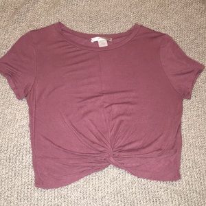 Crop/Front knot shirt